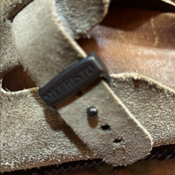 Mephisto Tan Taupe Beige Suede Hugette clogs slip-ons EU size 38 /US 7.5/8 - Picture 5 of 11